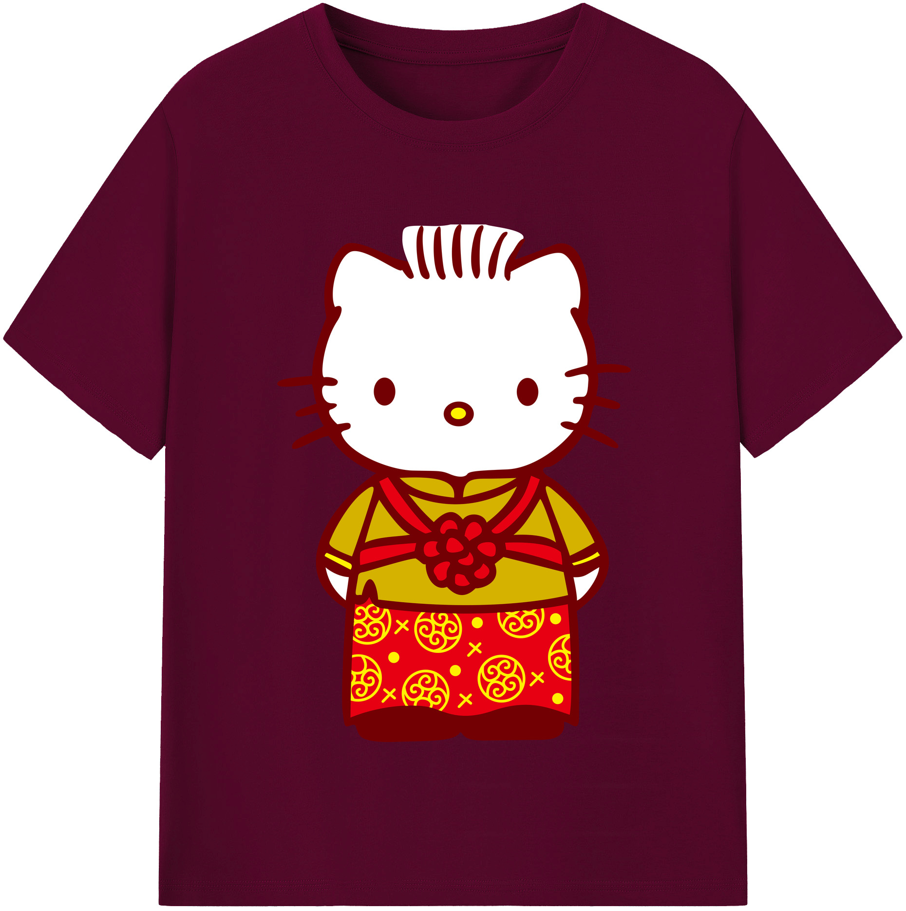 （画像用） Hello Kitty ハローキティ レディースカジュアルプリントTシャツ（綿100％）